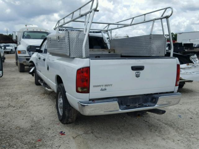 3D7KR28C25G845353 - 2005 DODGE RAM 2500 S WHITE photo 3