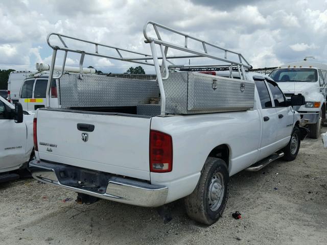 3D7KR28C25G845353 - 2005 DODGE RAM 2500 S WHITE photo 4