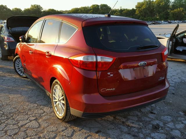 1FADP5BU1DL513018 - 2013 FORD C-MAX SEL MAROON photo 3