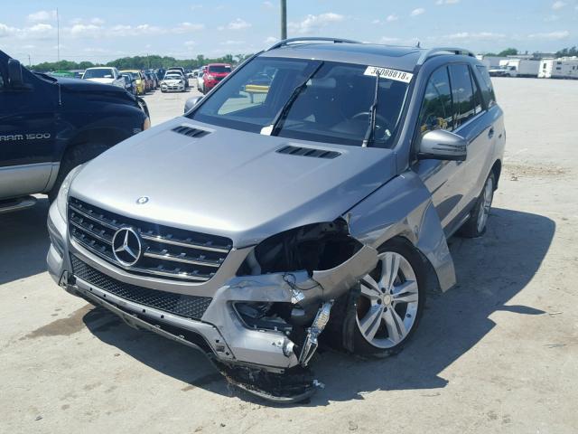 4JGDA2EB3EA279834 - 2014 MERCEDES-BENZ ML 350 BLU GRAY photo 2