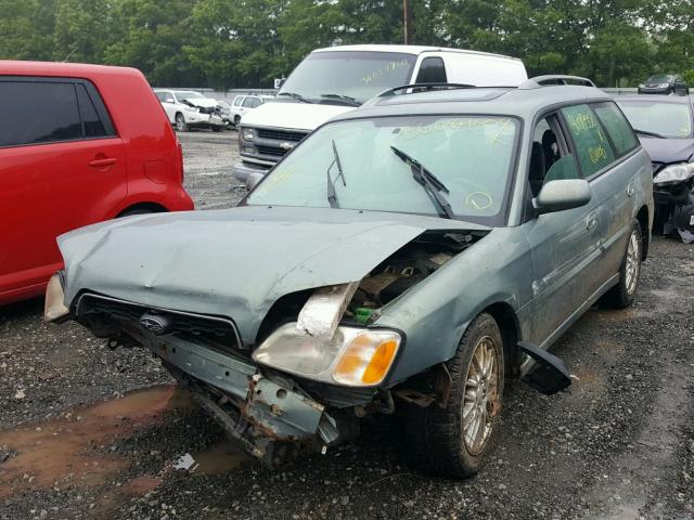 4S3BH625447302076 - 2004 SUBARU LEGACY L S GREEN photo 2