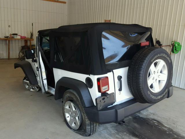 1C4AJWAGXDL691798 - 2013 JEEP WRANGLER S WHITE photo 3