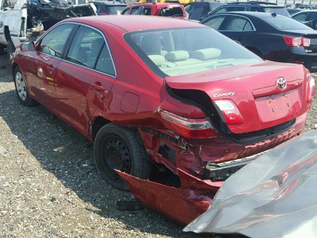 4T1BE46KX8U255667 - 2008 TOYOTA CAMRY CE RED photo 3