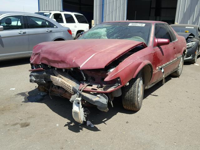 1G6EL12B6PU609634 - 1993 CADILLAC ELDORADO RED photo 2