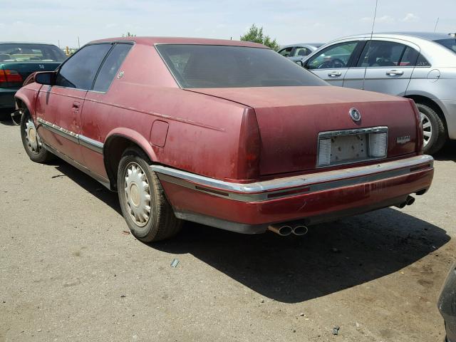 1G6EL12B6PU609634 - 1993 CADILLAC ELDORADO RED photo 3