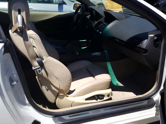 WBAEK73415B326695 - 2005 BMW 645 CI AUT WHITE photo 5