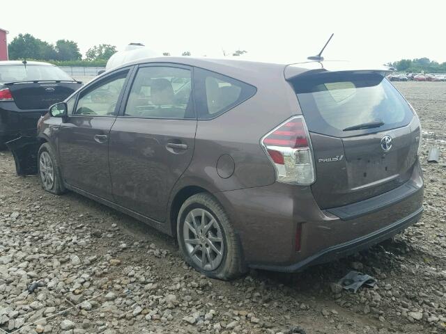 JTDZN3EU8FJ023485 - 2015 TOYOTA PRIUS V BROWN photo 3