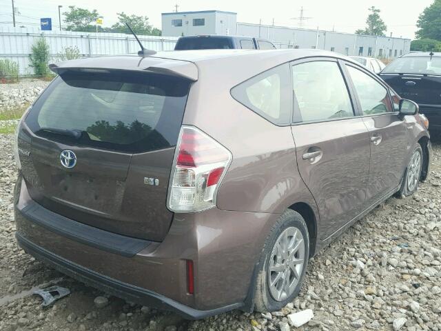 JTDZN3EU8FJ023485 - 2015 TOYOTA PRIUS V BROWN photo 4