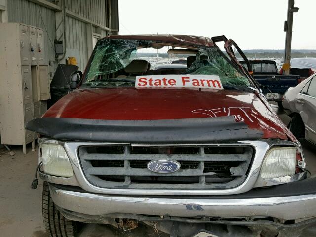 1FTRW07682KB73515 - 2002 FORD F150 SUPER MAROON photo 7