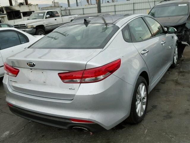 5XXGU4L33GG065711 - 2016 KIA OPTIMA EX SILVER photo 4