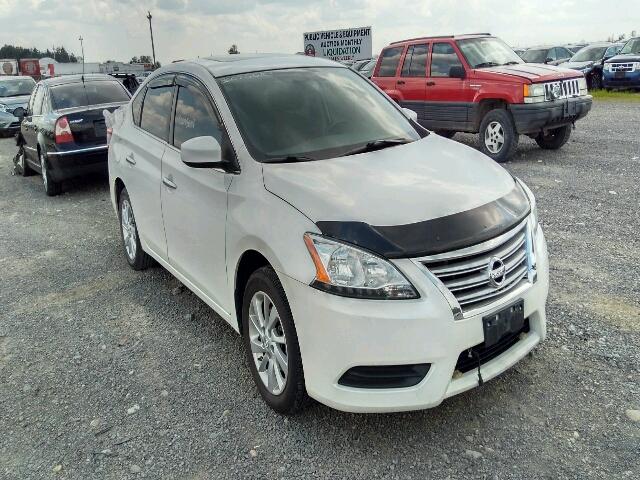 3N1AB7AP7EL632963 - 2014 NISSAN SENTRA S WHITE photo 1