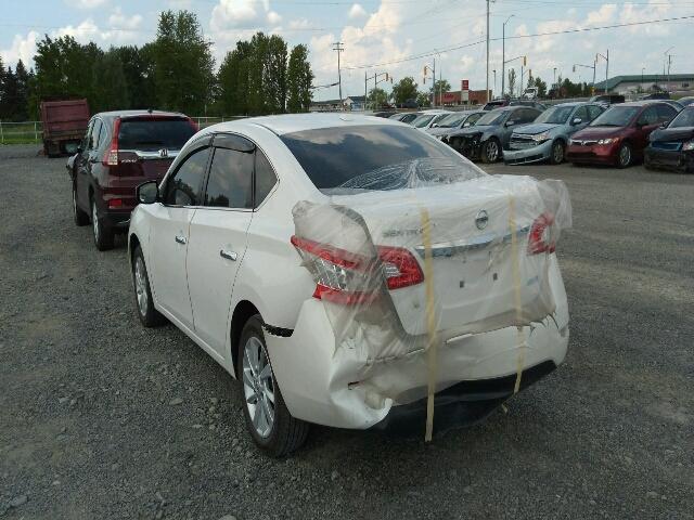 3N1AB7AP7EL632963 - 2014 NISSAN SENTRA S WHITE photo 3