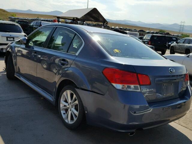 4S3BMBC6XD3032287 - 2013 SUBARU LEGACY 2.5 BLUE photo 3