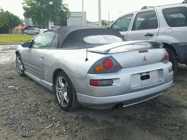 4A3AE55H93E181802 - 2003 MITSUBISHI ECLIPSE SP SILVER photo 3