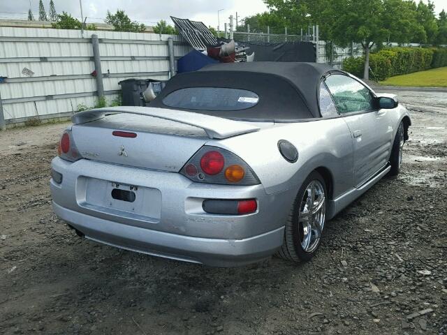 4A3AE55H93E181802 - 2003 MITSUBISHI ECLIPSE SP SILVER photo 4