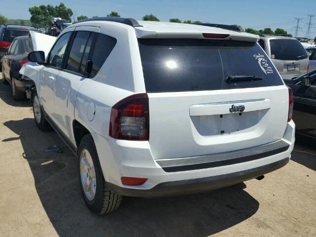 1C4NJCBAXED539171 - 2014 JEEP COMPASS SP WHITE photo 3