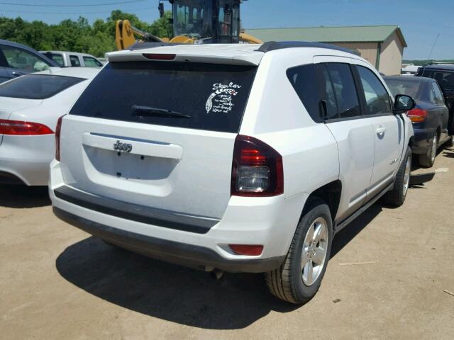 1C4NJCBAXED539171 - 2014 JEEP COMPASS SP WHITE photo 4