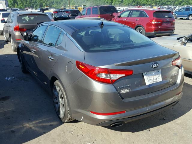 5XXGR4A60DG107469 - 2013 KIA OPTIMA SX GRAY photo 3