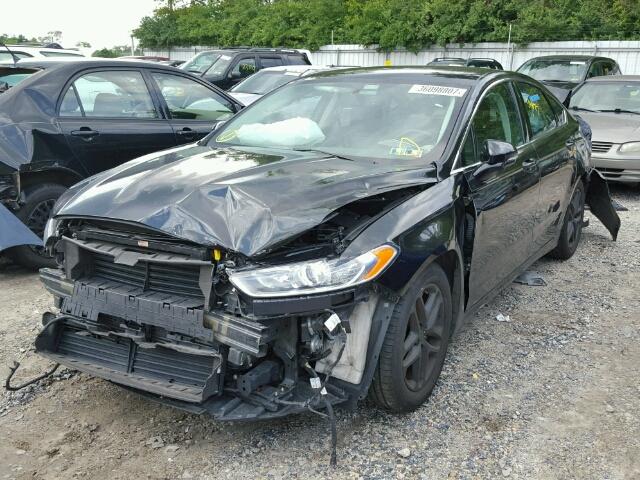 3FA6P0HR8DR298916 - 2013 FORD FUSION SE BLACK photo 2