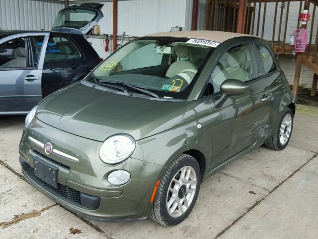 3C3CFFDR3CT352086 - 2012 FIAT 500 POP GREEN photo 2