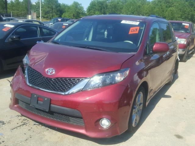 5TDXK3DC2ES502172 - 2014 TOYOTA SIENNA SPO RED photo 2