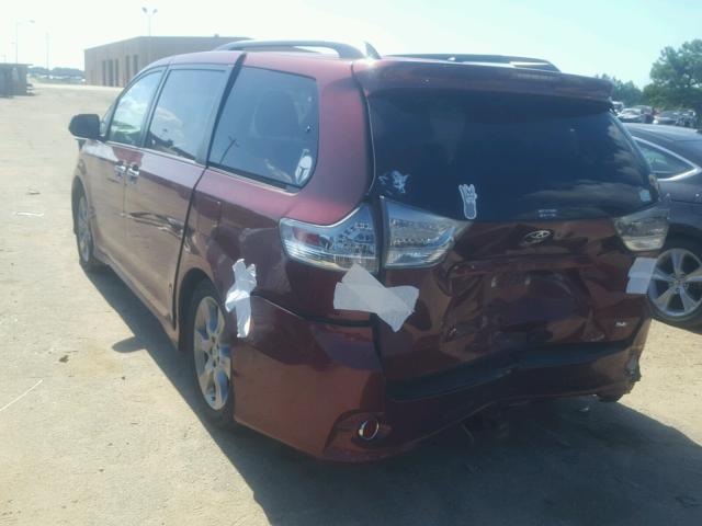 5TDXK3DC2ES502172 - 2014 TOYOTA SIENNA SPO RED photo 3