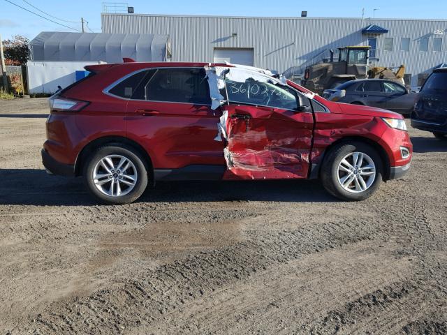 2FMTK4J82FBB53548 - 2015 FORD EDGE SEL RED photo 9