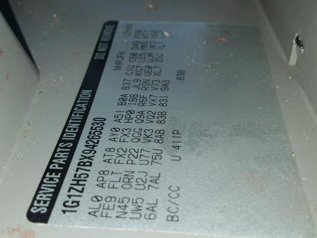 1G1ZH57BX94265530 - 2009 CHEVROLET MALIBU 1LT 灰色 照片 10