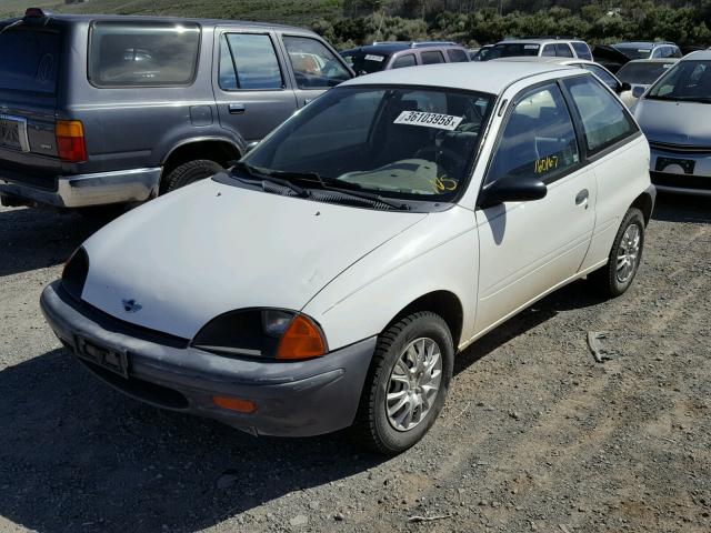 2C1MR2268T6786529 - 1996 GEO METRO BASE WHITE photo 2