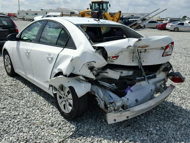 1G1PA5SH1D7200189 - 2013 CHEVROLET CRUZE LS WHITE photo 3