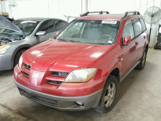 JA4LZ41G53U030205 - 2003 MITSUBISHI OUTLANDER RED photo 2