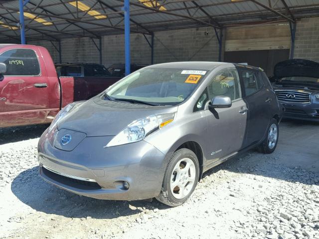 1N4AZ0CP7FC300893 - 2015 NISSAN LEAF S GRAY photo 2