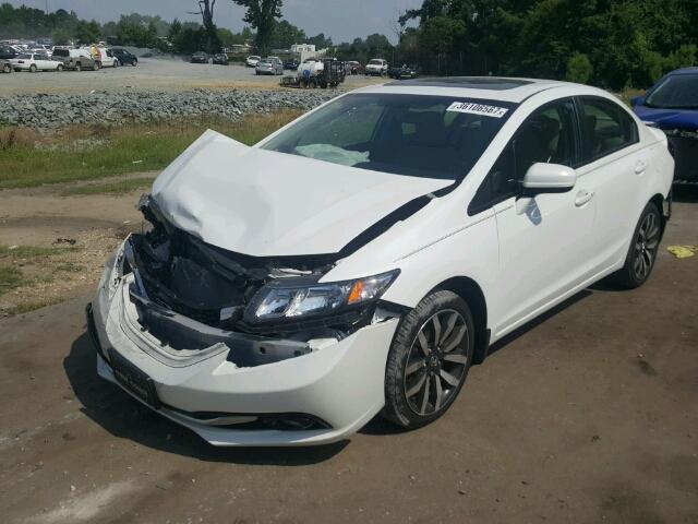 19XFB2F96FE034174 - 2015 HONDA CIVIC EXL WHITE photo 2