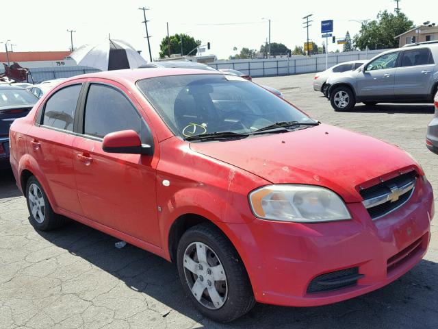 KL1TD56687B132696 - 2007 CHEVROLET AVEO BASE Қызыл фото 1