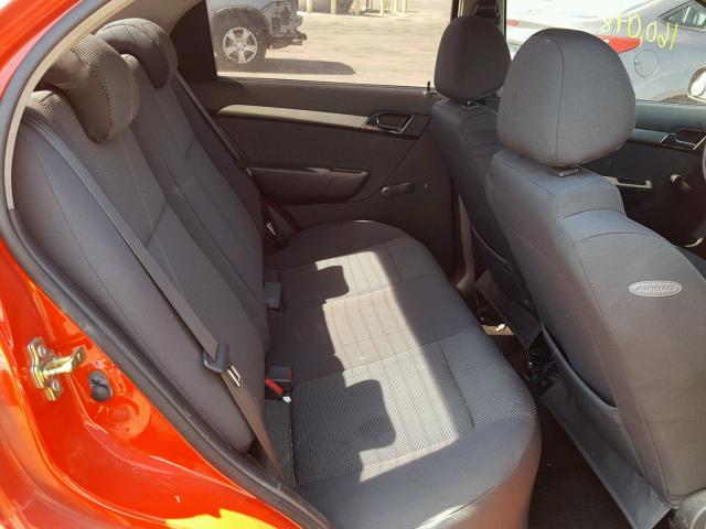 KL1TD56687B132696 - 2007 CHEVROLET AVEO BASE Қызыл фото 6