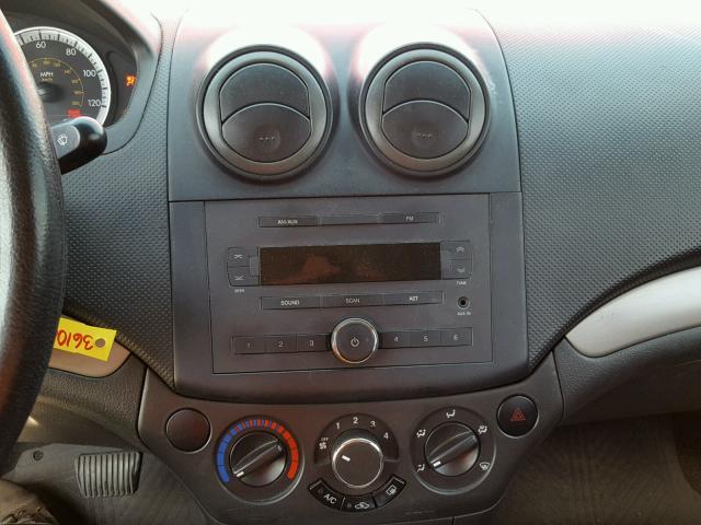 KL1TD56687B132696 - 2007 CHEVROLET AVEO BASE Қызыл фото 9