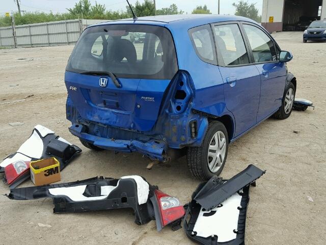 JHMGD38407S044833 - 2007 HONDA FIT BLUE photo 4