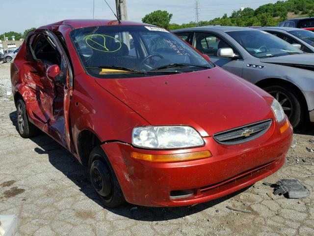 KL1TD566X6B638223 - 2006 CHEVROLET AVEO BASE Czerwony zdjęcie 1