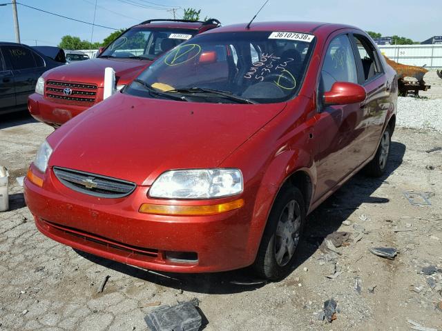 KL1TD566X6B638223 - 2006 CHEVROLET AVEO BASE Czerwony zdjęcie 2