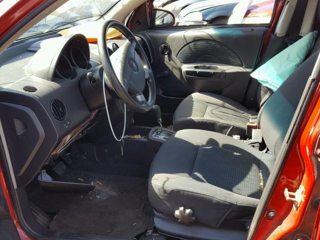 KL1TD566X6B638223 - 2006 CHEVROLET AVEO BASE Czerwony zdjęcie 5