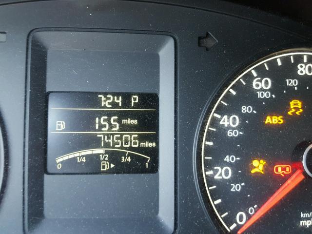 3VW2K7AJ3DM267281 - 2013 VOLKSWAGEN JETTA BASE 黑色 照片 8