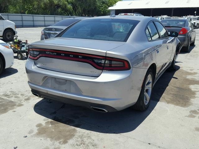 2C3CDXHGXGH235026 - 2016 DODGE CHARGER SX SILVER photo 4