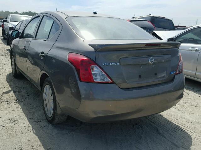 3N1CN7AP2DL866491 - 2013 NISSAN VERSA GRAY photo 3