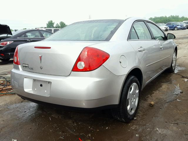 1G2ZF58BX74134515 - 2007 PONTIAC G6 VALUE L SILVER photo 4