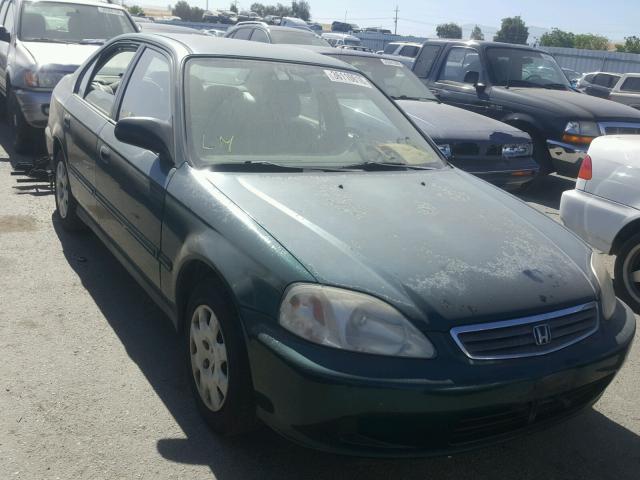 2HGEJ6616YH529175 - 2000 HONDA CIVIC BASE GREEN photo 1