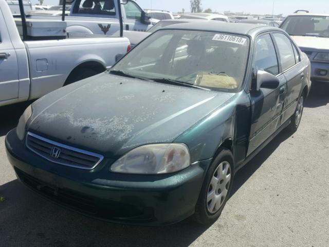 2HGEJ6616YH529175 - 2000 HONDA CIVIC BASE GREEN photo 2