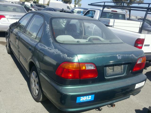 2HGEJ6616YH529175 - 2000 HONDA CIVIC BASE GREEN photo 3