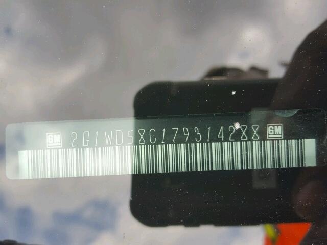 2G1WD58C179314288 - 2007 CHEVROLET IMPALA SUP შავი ფოტო 10