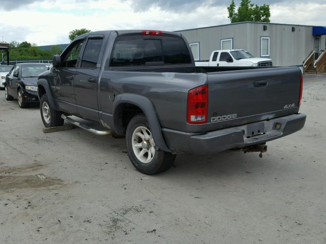 1B7HU18N12J113255 - 2002 DODGE RAM 1500 GRAY photo 3