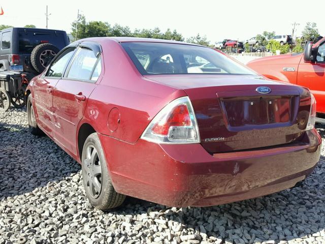 3FAHP06Z77R106675 - 2007 FORD FUSION S RED photo 3